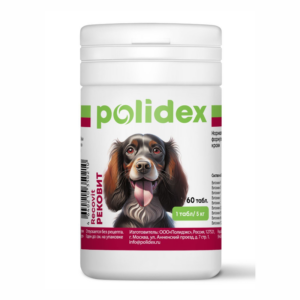 Polidex Рековит Кормовая добавка для собак, 60 таб