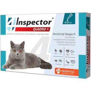 Inspector Quadro К Капли д/кошек 4-8кг от паразитов