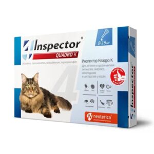 Inspector Quadro К Капли д/кошек 8-15 кг от паразитов