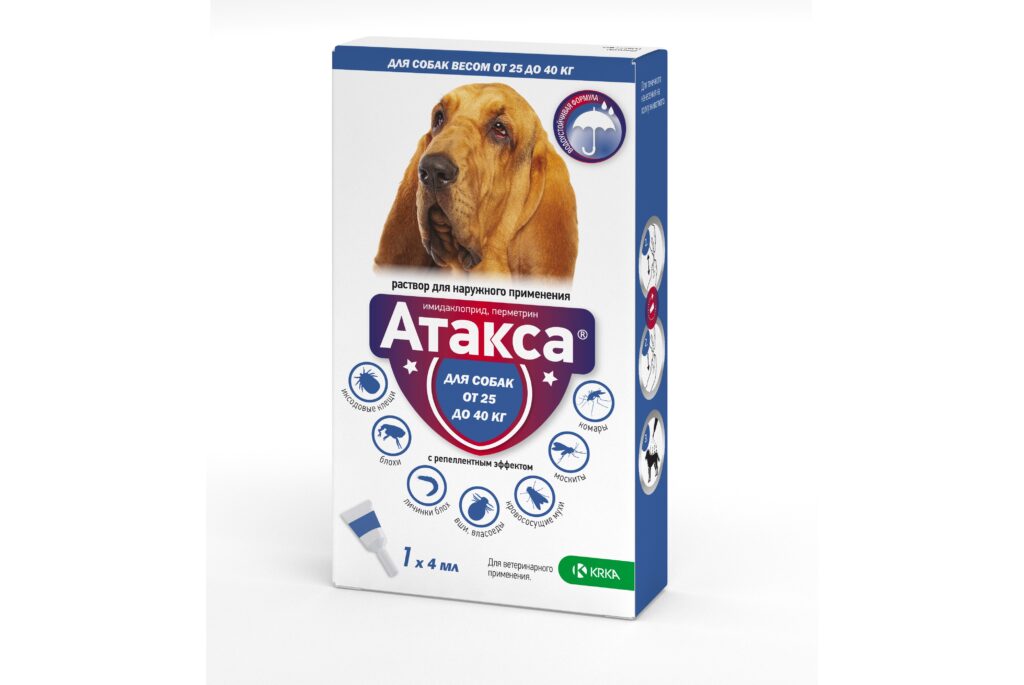 Атакса, р-р для наружного прим. для собак до 4 кг.