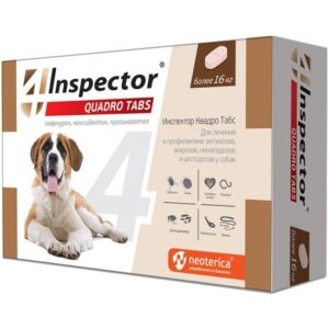 Inspector Quadro Tabs от паразитов для собак от 16кг